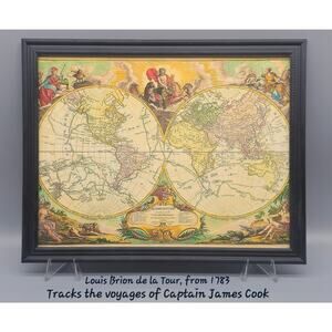 Louis Brion de la Tour, from 1783 - Tracks the voyages of Captain James Cook